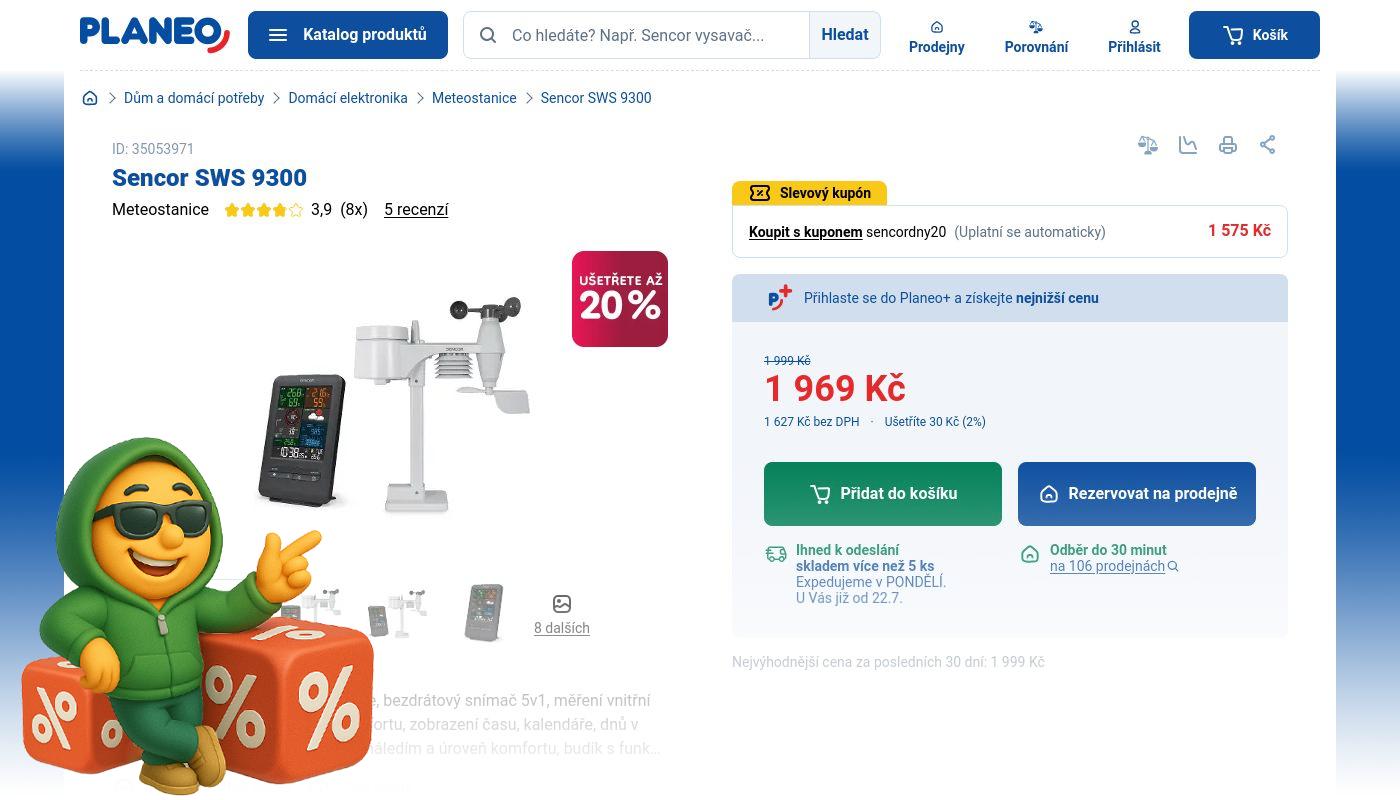 Planeo.cz - Meteostanice Sencor SWS 9300